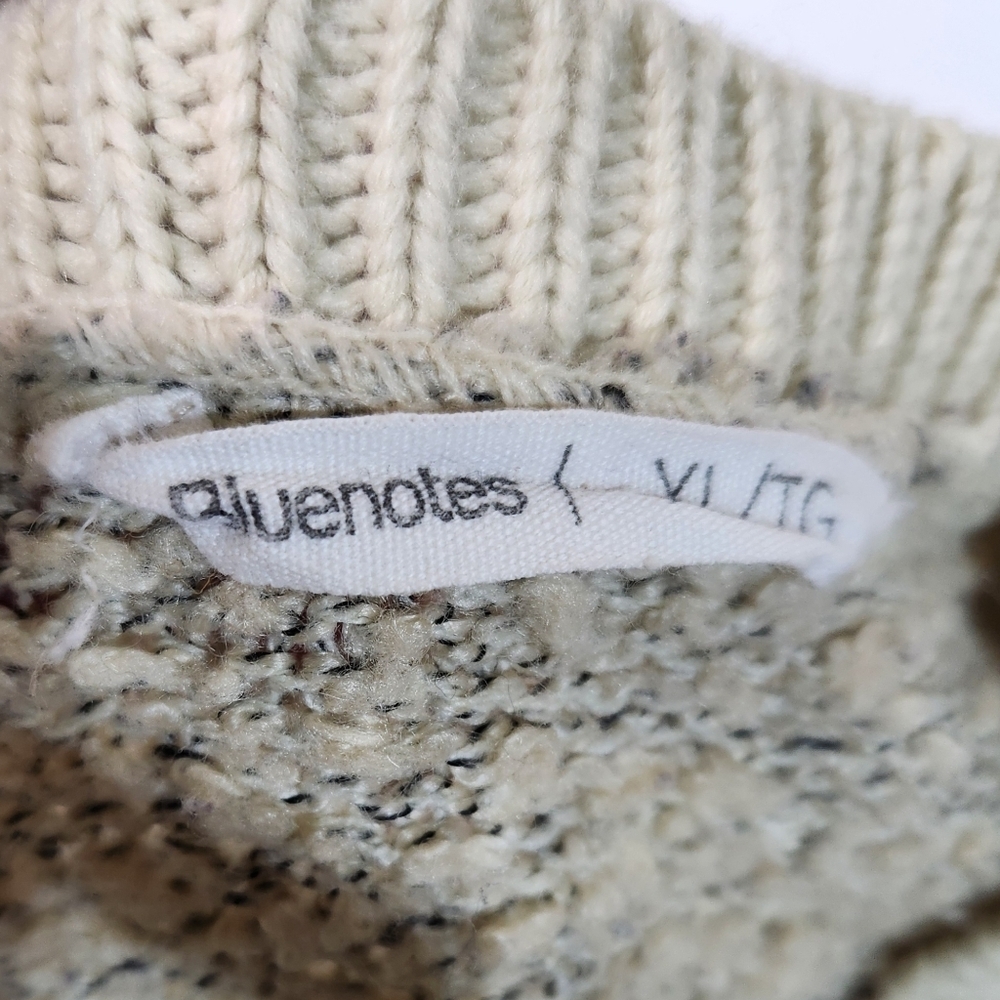 Cabin Stripe Chenille Oatmeal Heather BLUENOTES Knit Sweater (XL) - Picture 11 of 11
